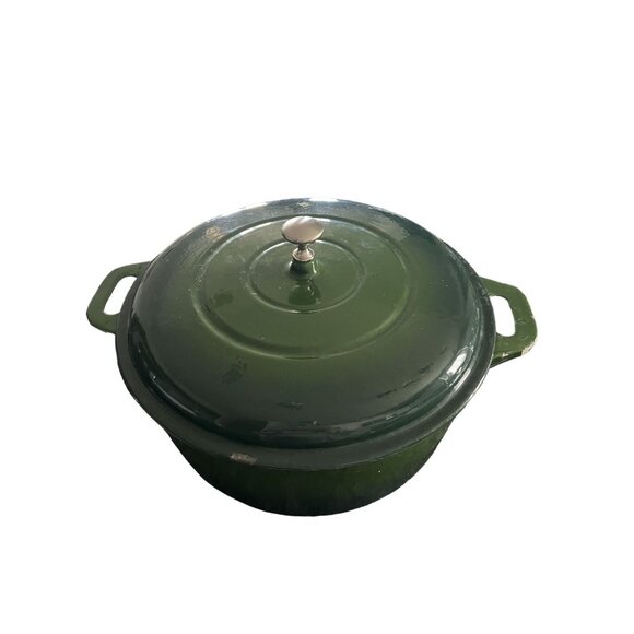 Tramontina Enameled Cast Iron Dutch Oven 3.5 Quart Green Shades Germany - Picture 1 of 9